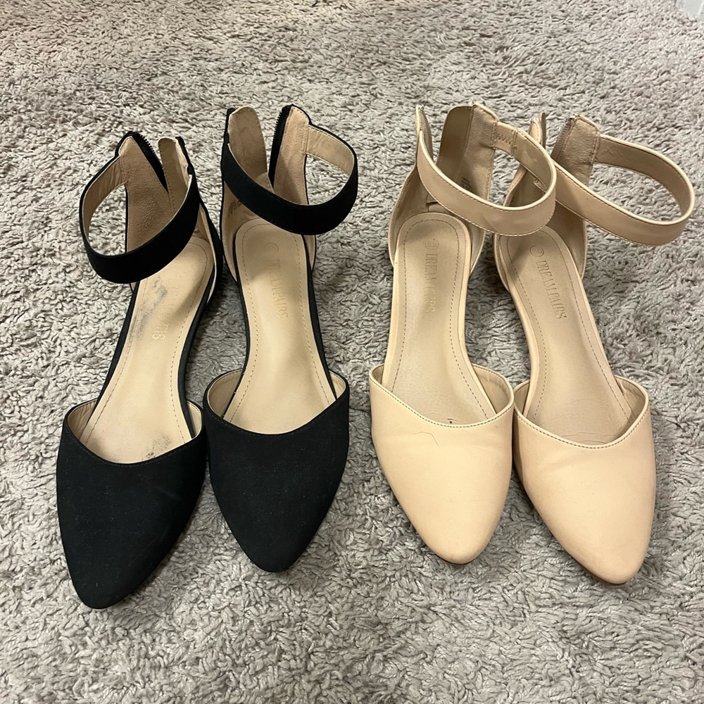 Dream Pairs 1inch wedge ballet slippers